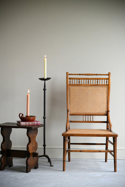 Edwardian Cane Occasional Chair