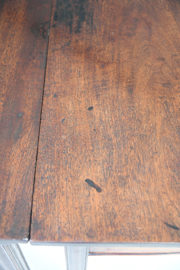 Pair Antique Georgian D End Mahogany Side Console Hall Dining Tables