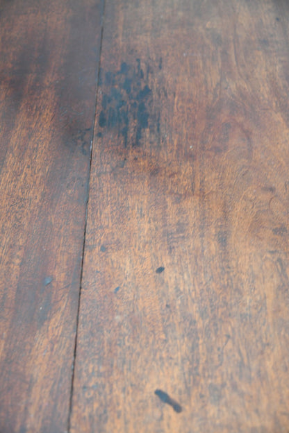 Pair Antique Georgian D End Mahogany Side Console Hall Dining Tables