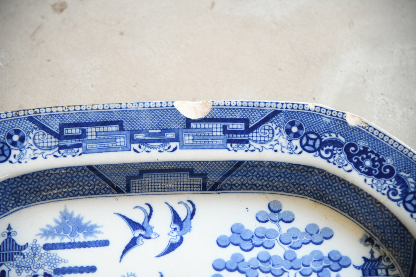 2 Willow Meat Plates