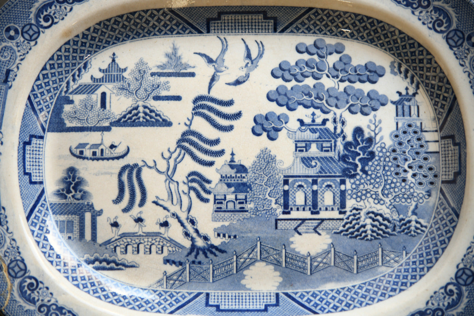 2 Willow Meat Plates