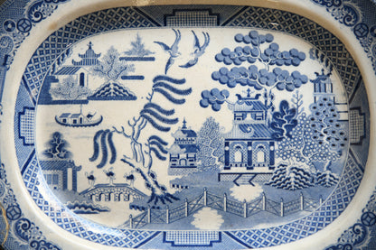 2 Willow Meat Plates