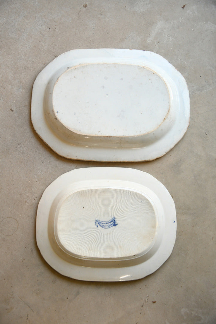 2 Willow Meat Plates