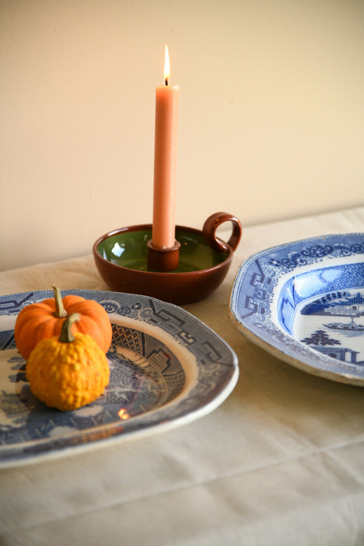 2 Willow Meat Plates