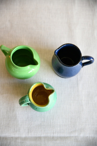 3 Small Glazed Jugs