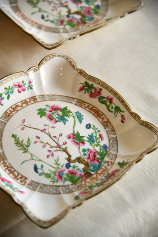 Pair Indian Tree Serving Dish