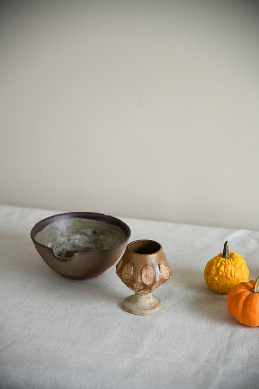 Studio Pottery Bowl and Goblet