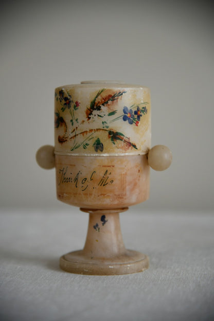 Antique Alabaster Peep Egg Souvenir - Margate