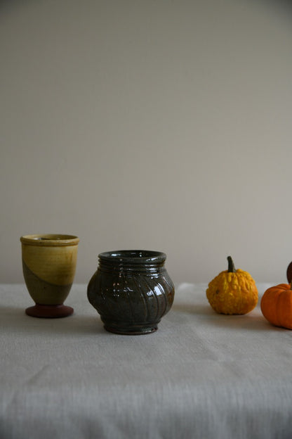 Studio Pottery Pot and Goblet