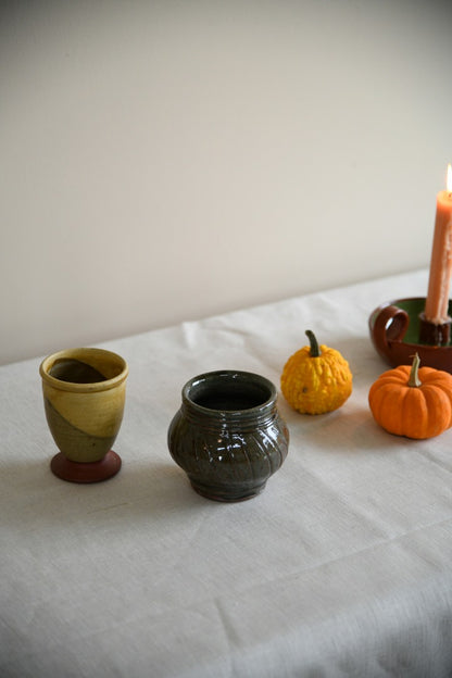 Studio Pottery Pot and Goblet