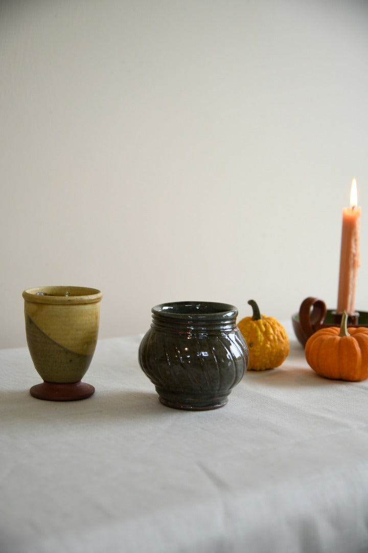 Studio Pottery Pot and Goblet