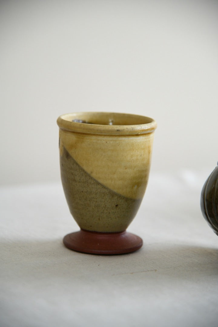 Studio Pottery Pot and Goblet