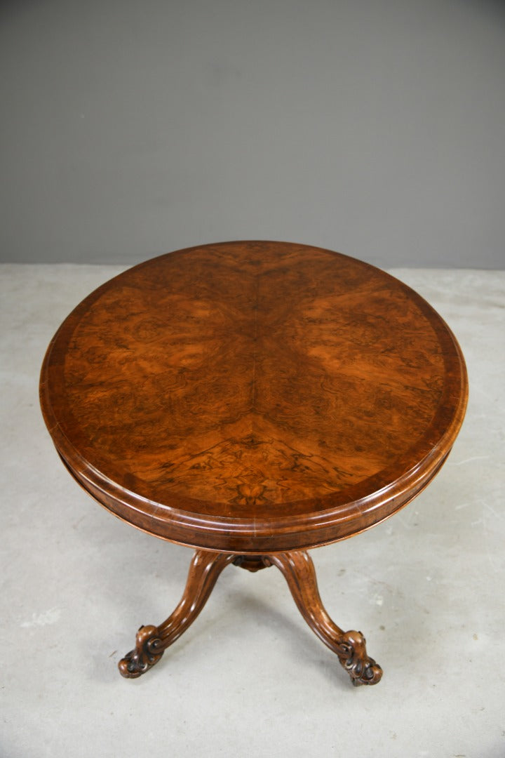 Antique Victorian Oval Walnut Breakfast Table