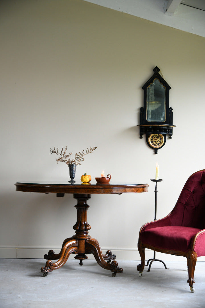 Antique Victorian Oval Walnut Breakfast Table