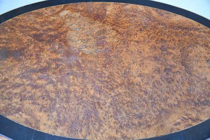 Antique Victorian Burr Walnut Oval Centre Table