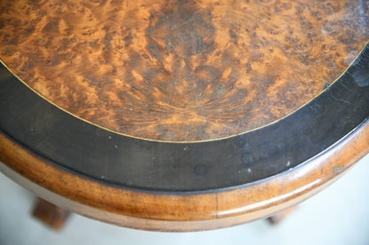 Antique Victorian Burr Walnut Oval Centre Table