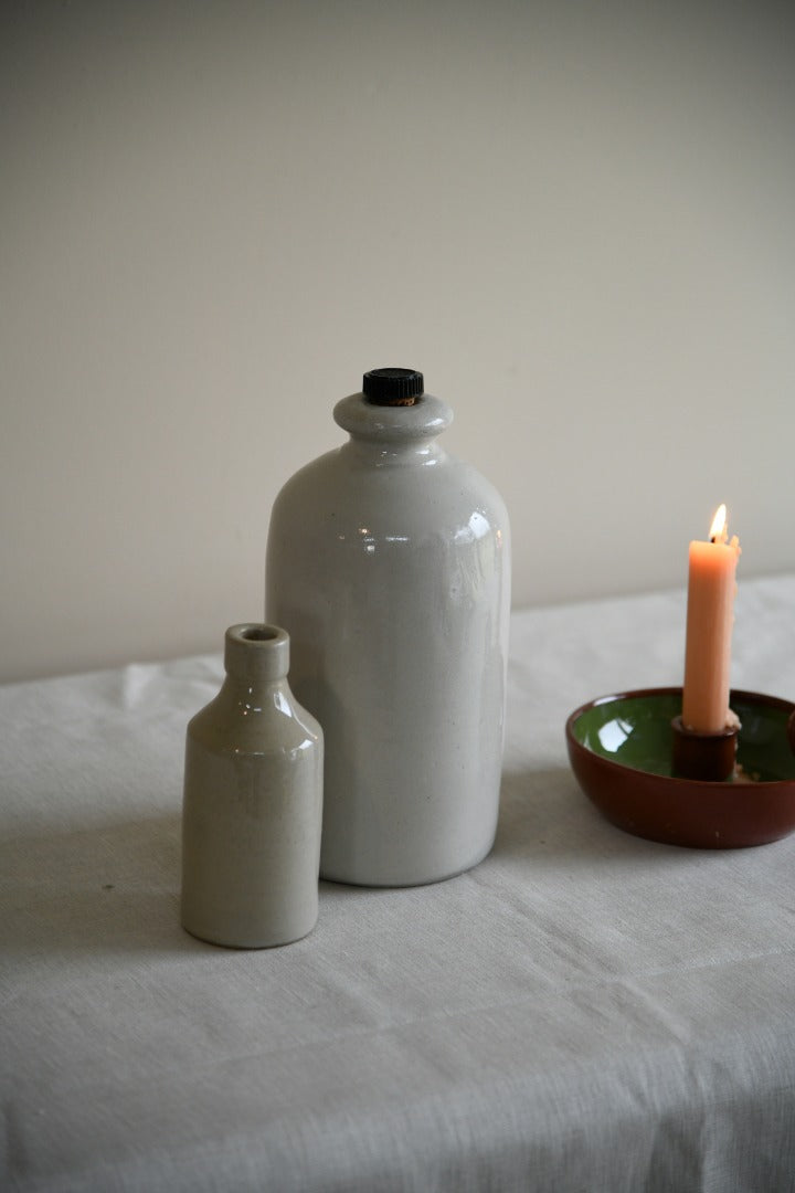 Pair Stoneware Bottles