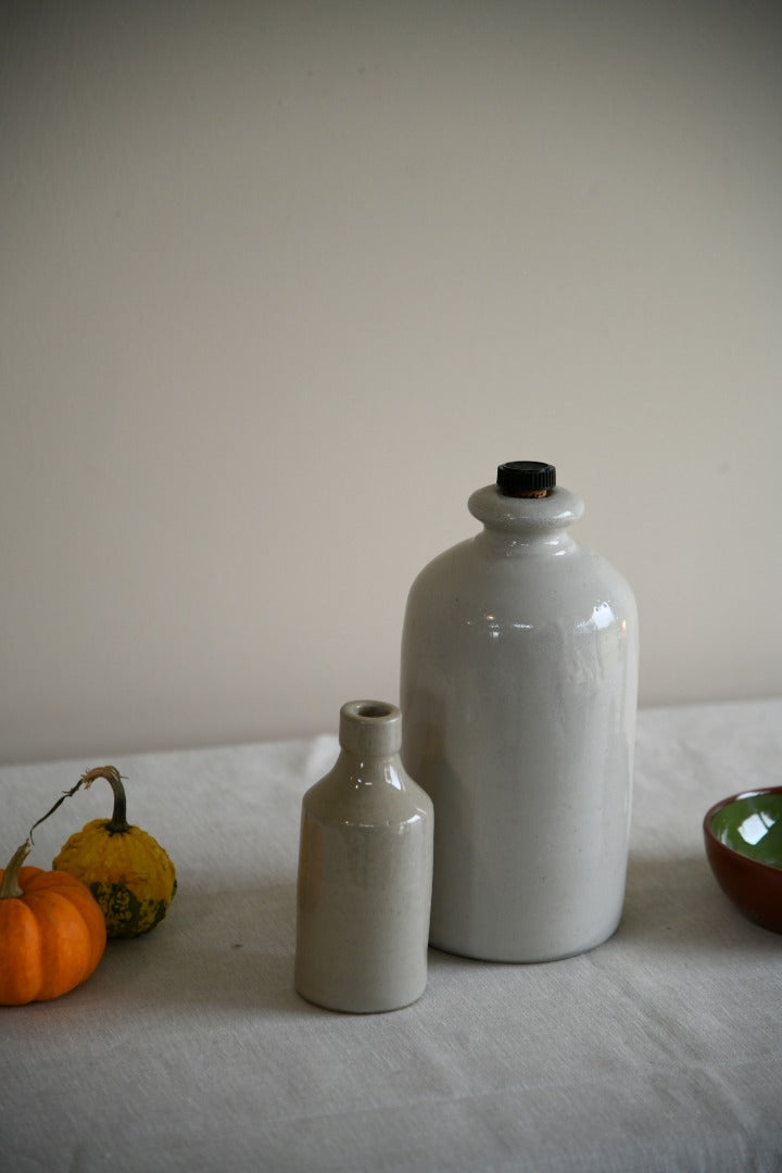 Pair Stoneware Bottles