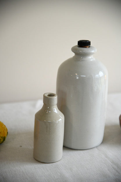 Pair Stoneware Bottles