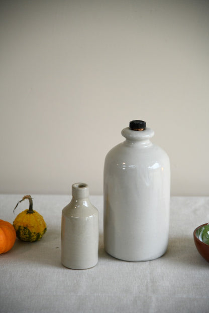 Pair Stoneware Bottles