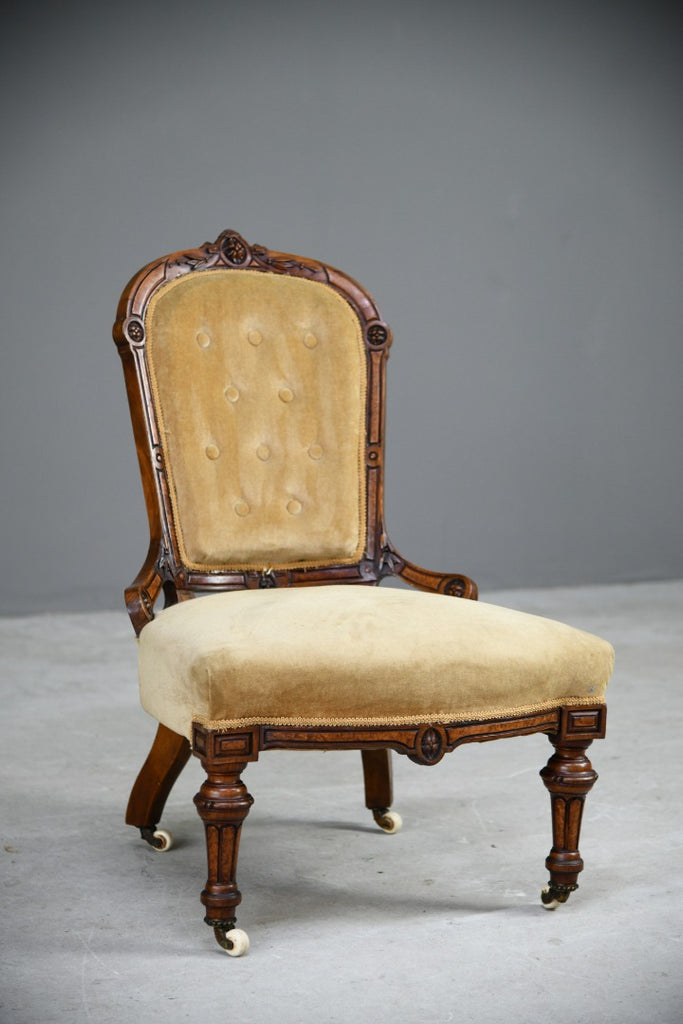 Victorian Walnut Occasional Chair