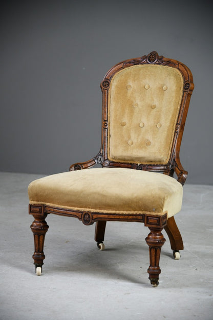 Victorian Walnut Occasional Chair