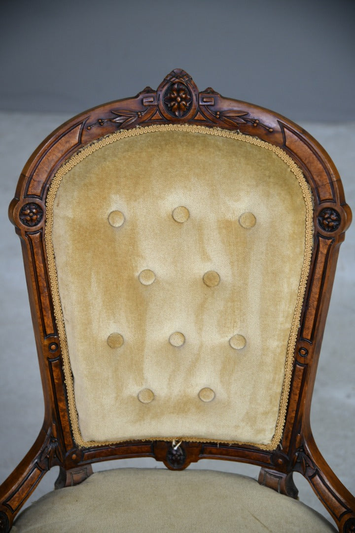 Victorian Walnut Occasional Chair