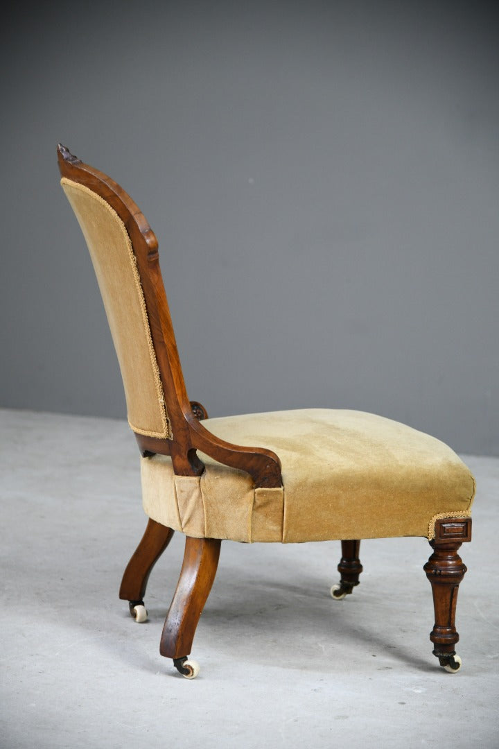 Victorian Walnut Occasional Chair