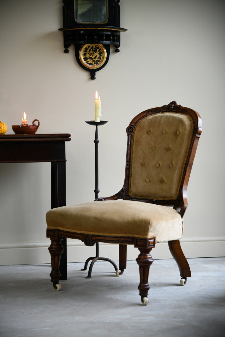 Victorian Walnut Occasional Chair