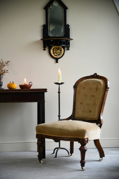 Victorian Walnut Occasional Chair