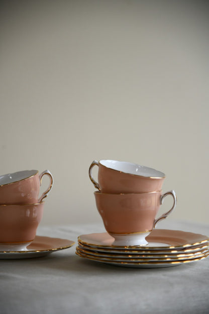 Vintage Colclough Ridgway Cups & Tea Plates