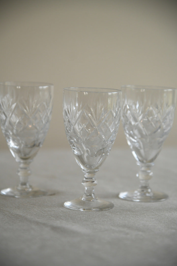 4 Cut Glass Licqueur Glasses