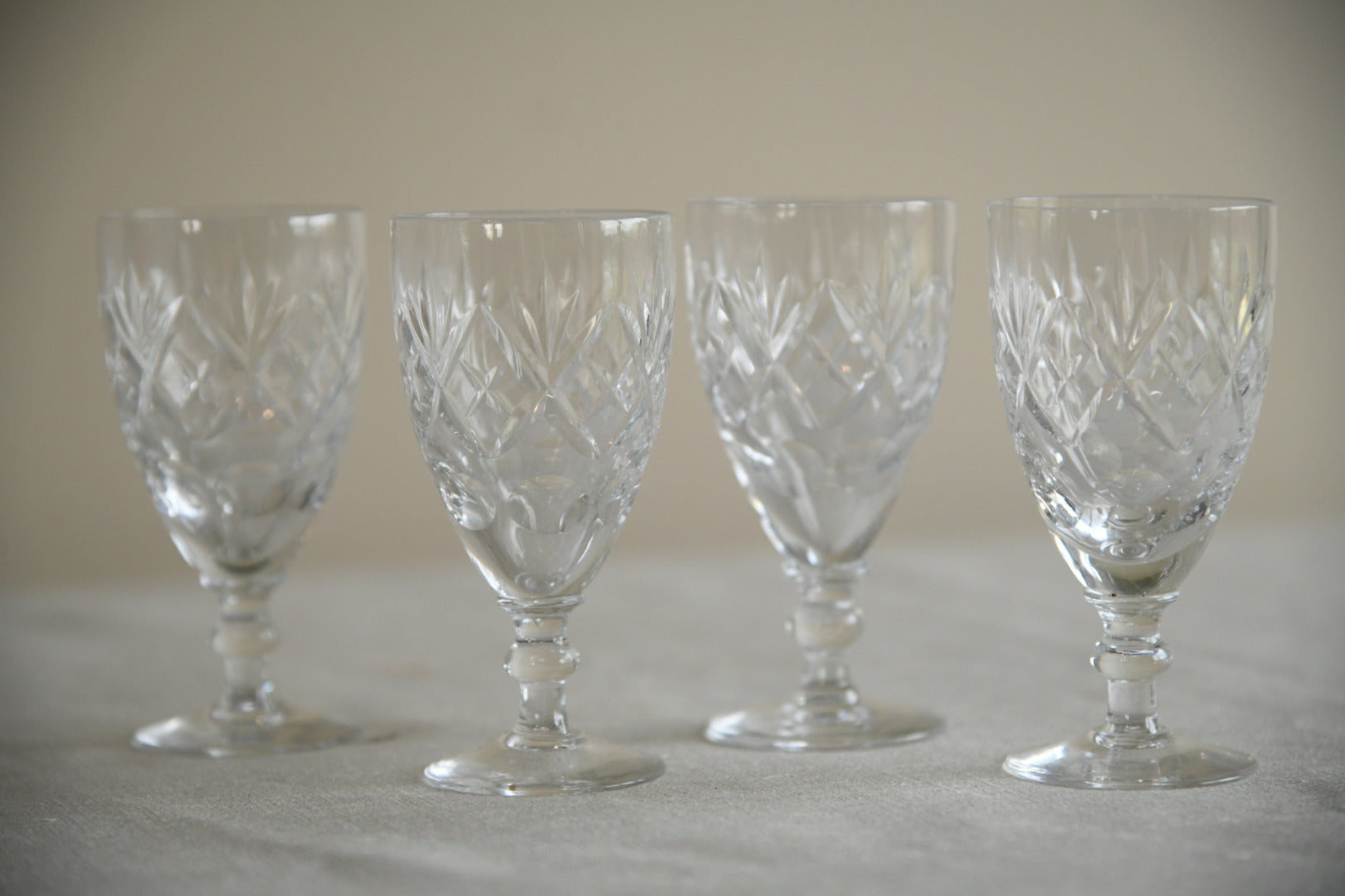 4 Cut Glass Licqueur Glasses