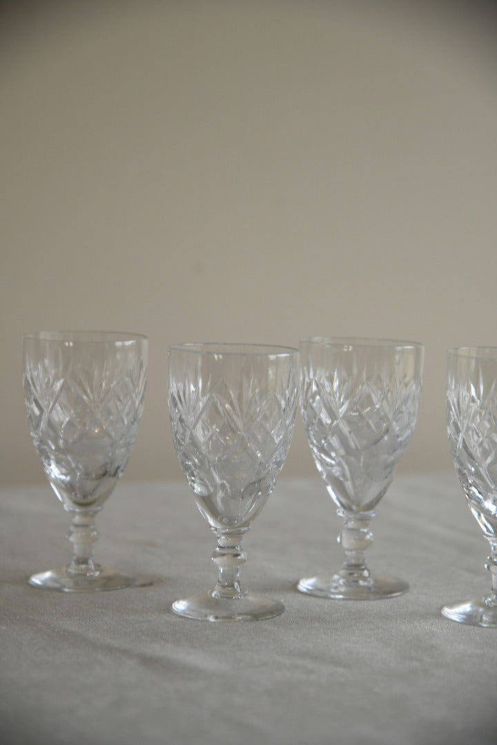 4 Cut Glass Licqueur Glasses