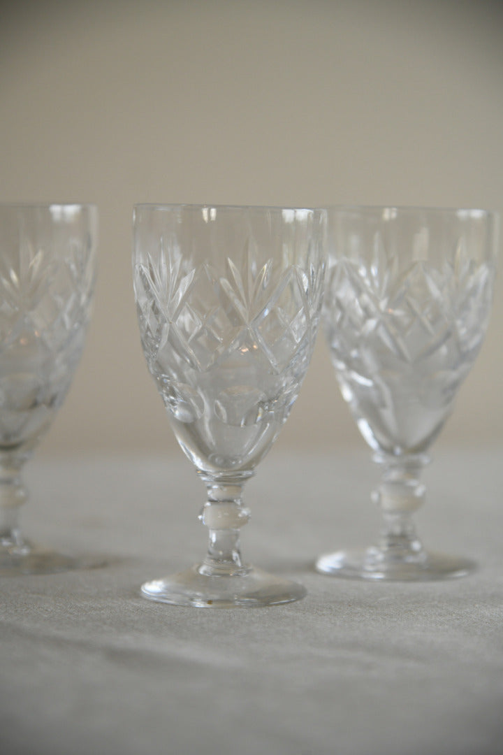 4 Cut Glass Licqueur Glasses