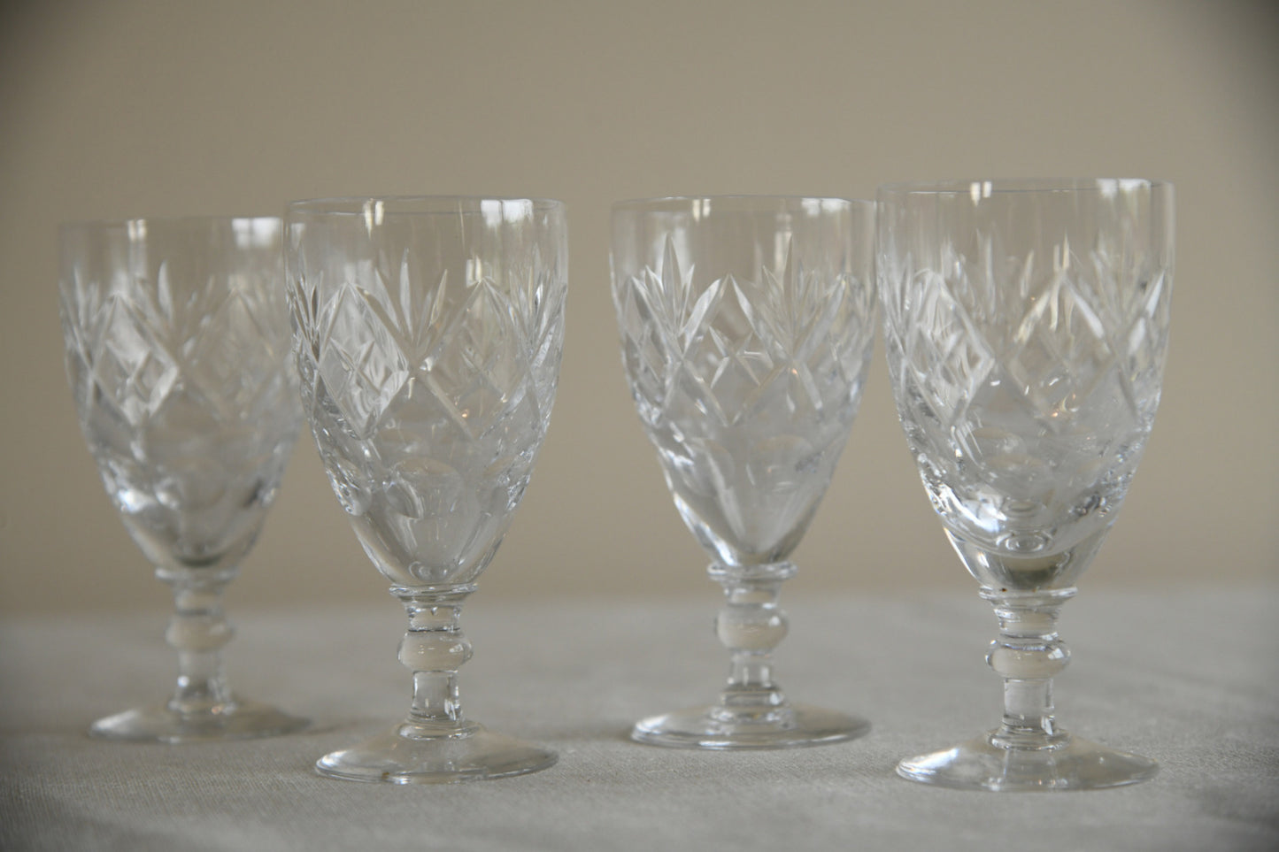 4 Cut Glass Licqueur Glasses