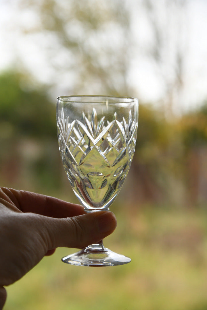 4 Cut Glass Licqueur Glasses