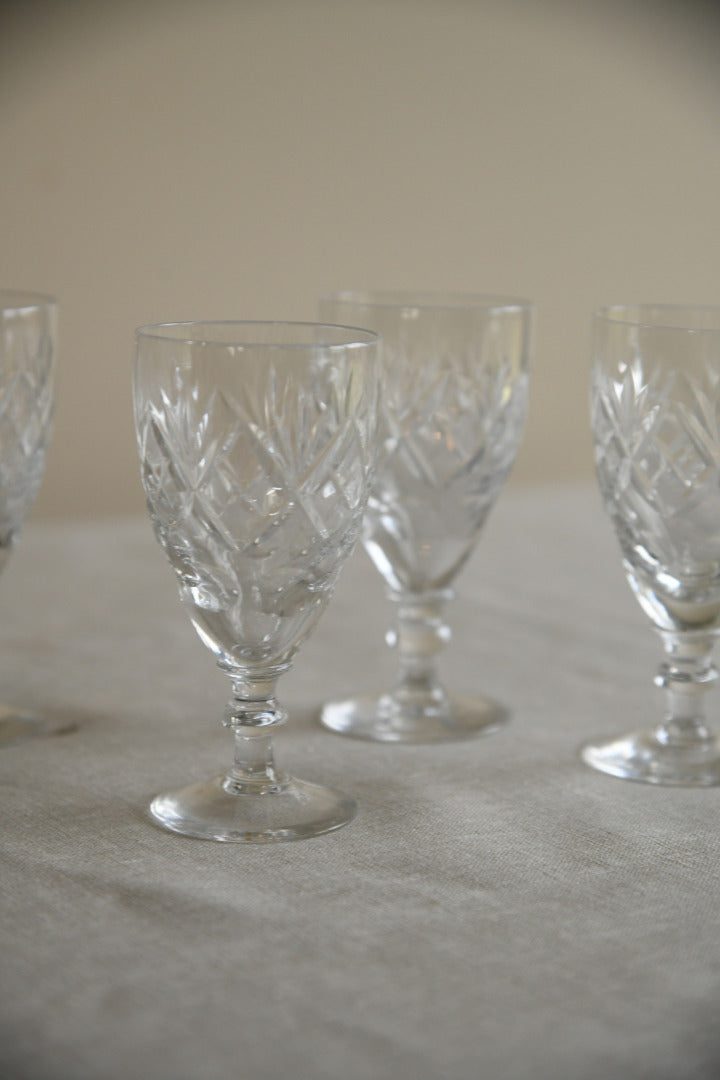 4 Cut Glass Licqueur Glasses