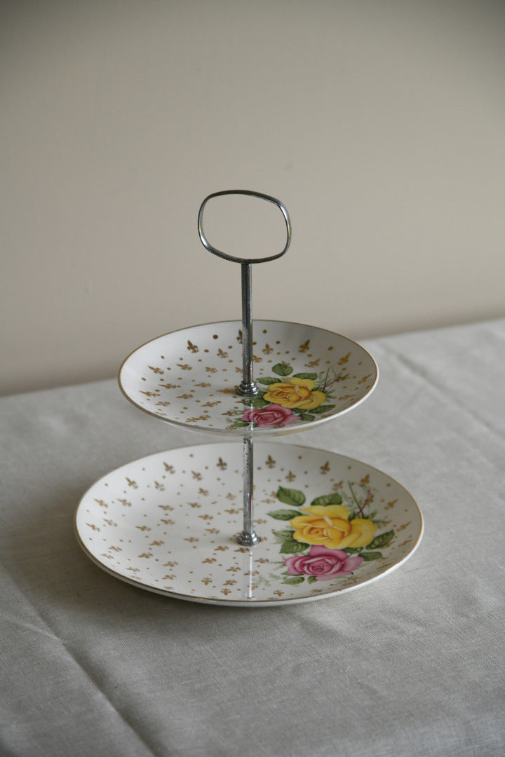 Vintage Floral Cake Stand