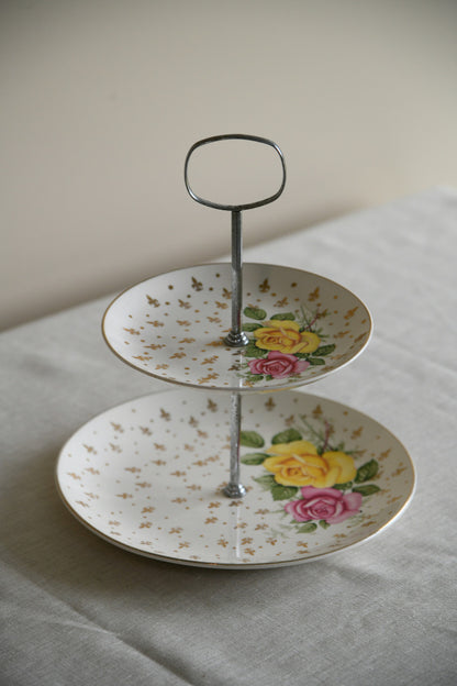 Vintage Floral Cake Stand