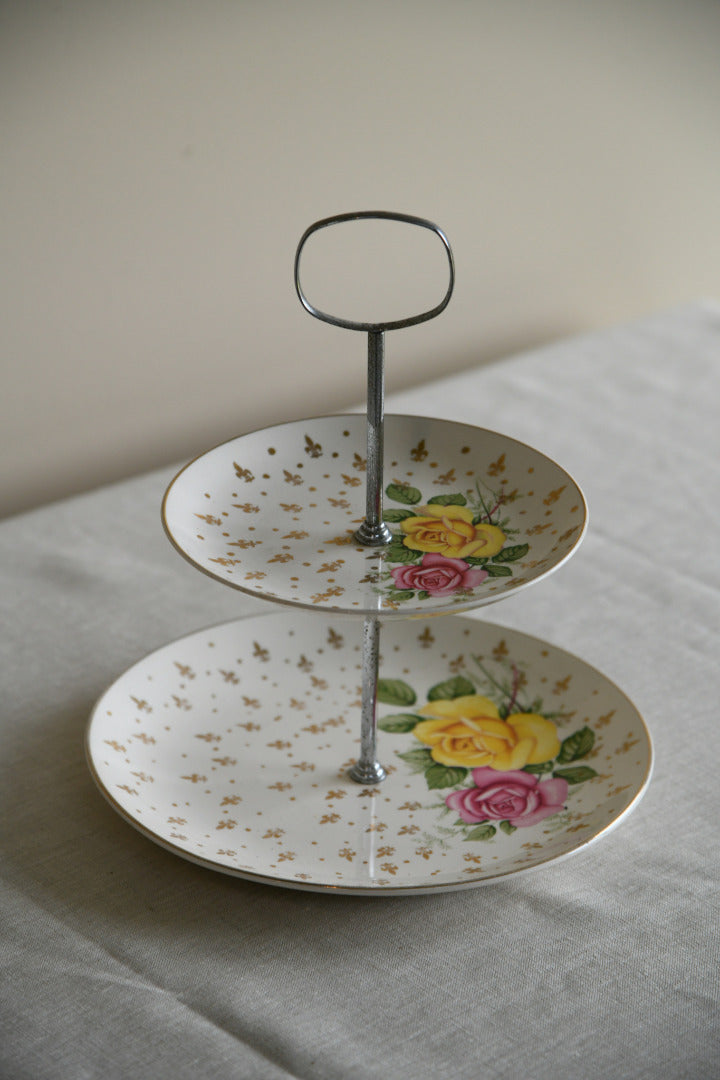 Vintage Floral Cake Stand