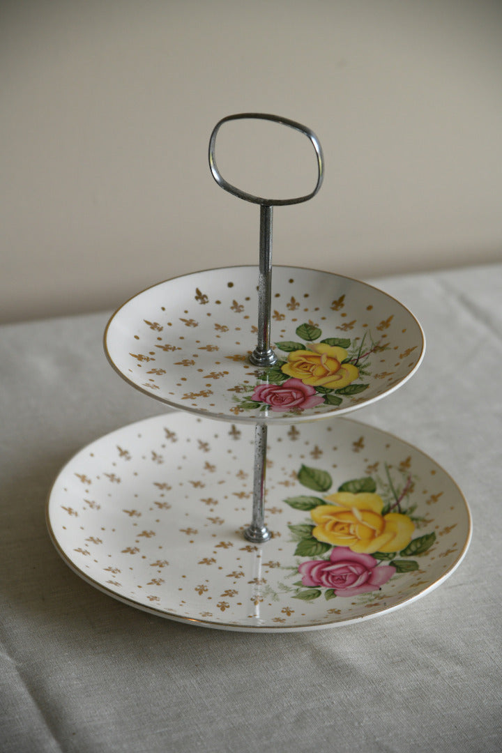 Vintage Floral Cake Stand