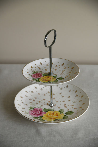 Vintage Floral Cake Stand