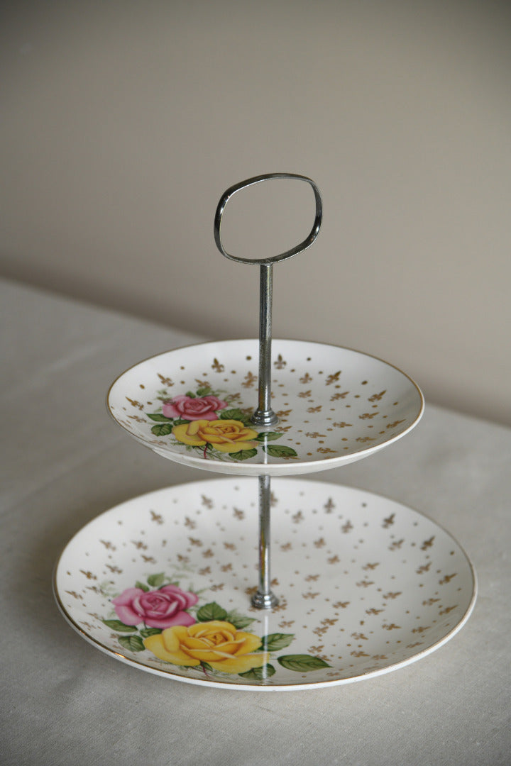 Vintage Floral Cake Stand