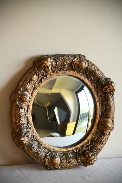 Convex Gilt Plaster Mirror