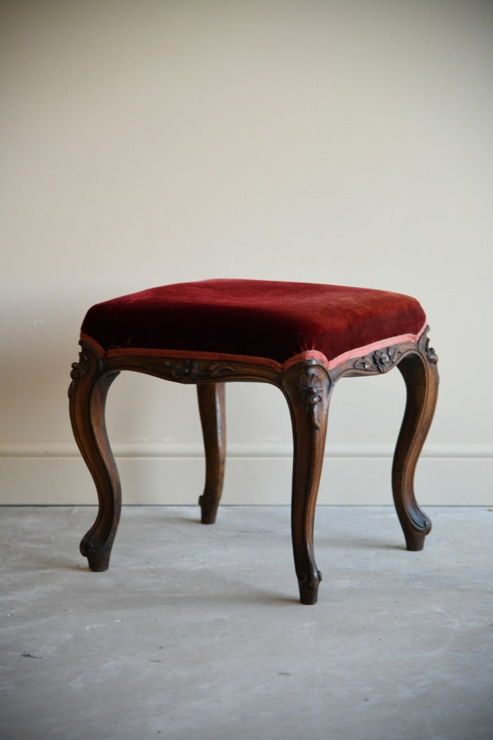 Antique Victorian Upholstered Stool