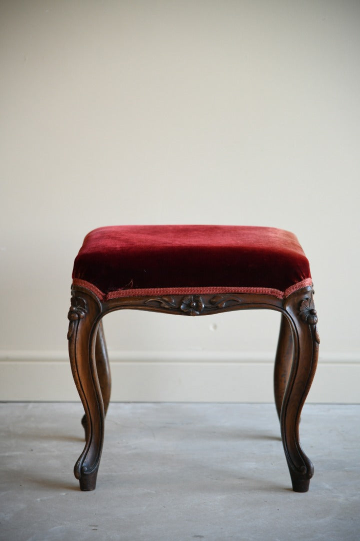 Antique Victorian Upholstered Stool