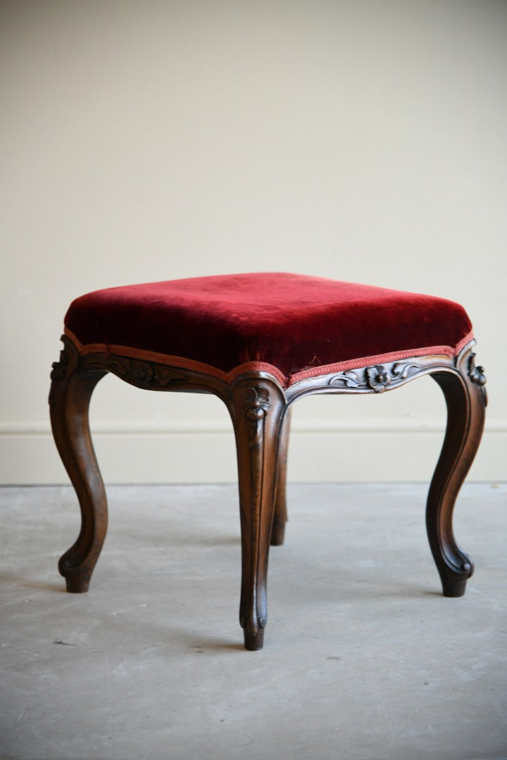 Antique Victorian Upholstered Stool