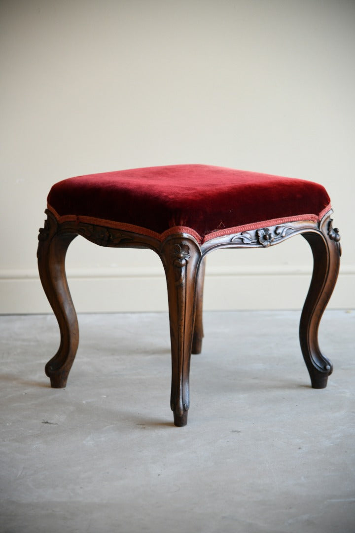 Antique Victorian Upholstered Stool