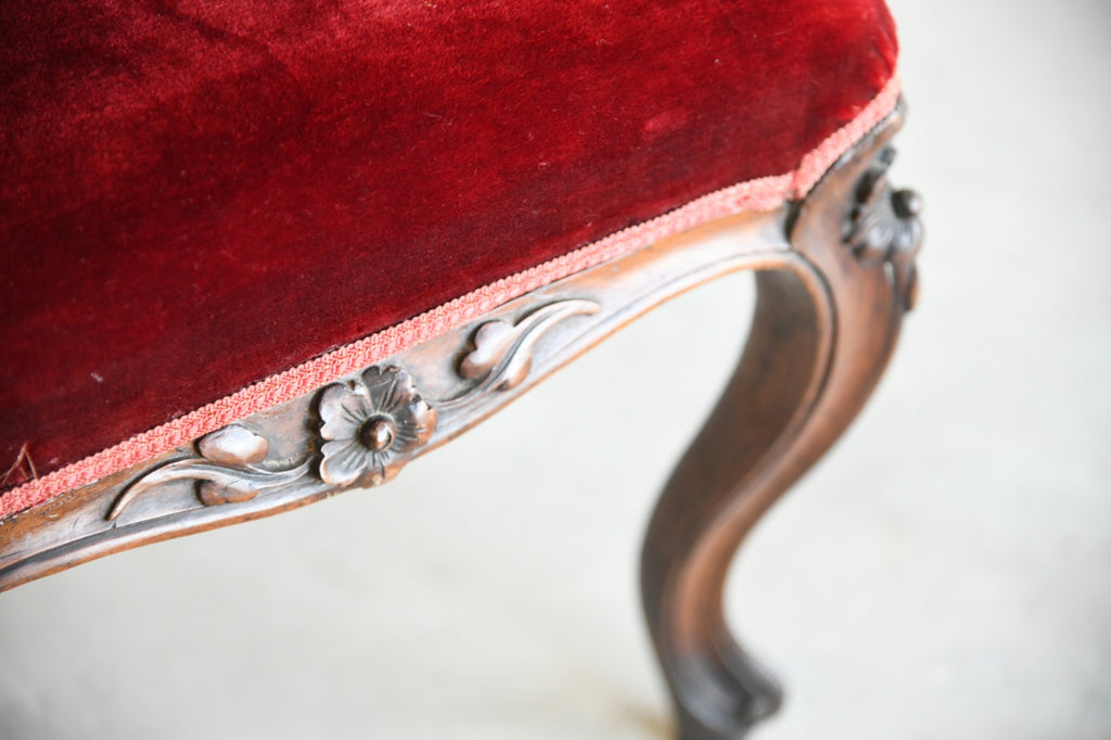 Antique Victorian Upholstered Stool